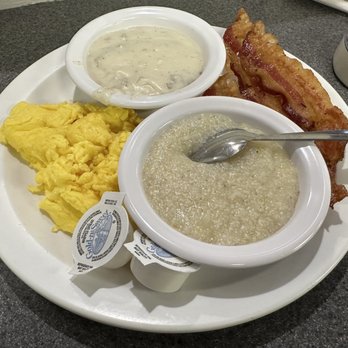 Rubens Too - Two Eggs, Grits, Bacon and Sausage Gravy. - Desserts Near Me - Danville, Virginia