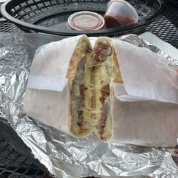 Reindeer sausage burrito Reindeer sausage burrito