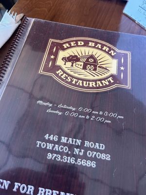 Menu photo 1 Red Barn Restaurant Towaco, NJ Menu photo 1 Red Barn Restaurant Towaco, NJ