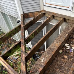 Build Amazing Handyman Services - Small deck repairs in progress