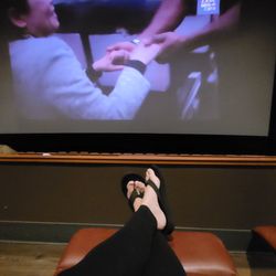 Epic Theatres - Relaxing in the reclining seats before the movie started