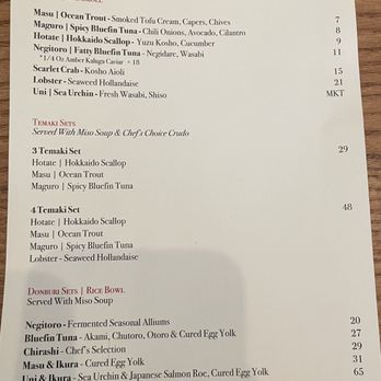 Kira - Lunch menu - Sushi Bars Near Me - Houston, Texas