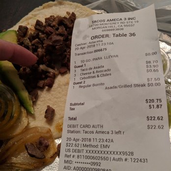 Tacos Ameca #3 - $3.90 for cheese!?!? And that's all there was..... - Mexican Near Me - Morgan Hill, California Tacos Ameca #3 - $3.90 for cheese!?!? And that's all there was..... - Mexican Near Me - Morgan Hill, California