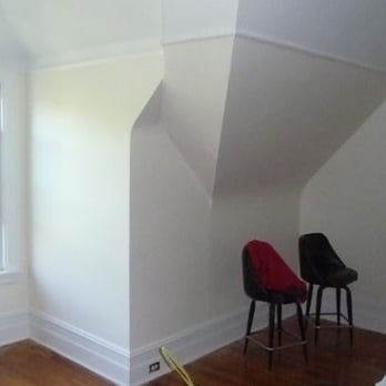 Paint Your Apartment - Mayonnaise with Super White ceiling and trim by Benjamin Moore - Painters Near Me - New York, New York Paint Your Apartment - Mayonnaise with Super White ceiling and trim by Benjamin Moore - Painters Near Me - New York, New York