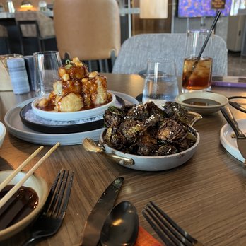Culprits - Flaming volcano and Brussel sprouts - Steakhouses Near Me - Oklahoma City, Oklahoma