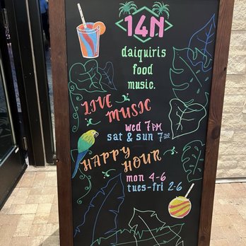 14 North Daiquiri Bar - Outdoor sign - Cocktail Bars Near Me - Dania Beach, Florida