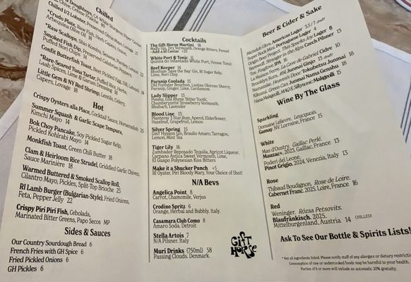 Menu photo 3 Gift Horse Providence, RI