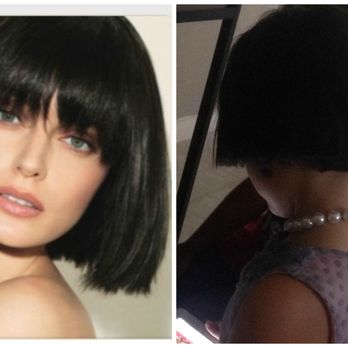 Great Clips - The photo reference we asked for (she had shoulder length hair when we walked in) and the photo on the right is what she got from Two. - Hair Salons Near Me - Oceanside, California Great Clips - The photo reference we asked for (she had shoulder length hair when we walked in) and the photo on the right is what she got from Two. - Hair Salons Near Me - Oceanside, California
