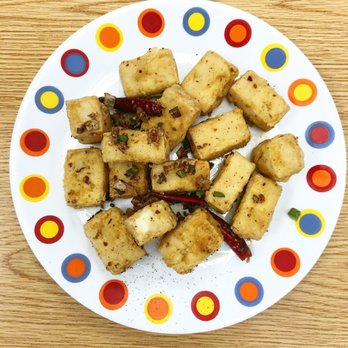 Panda Kitchen - a plate of tofu with chili - Chinese Near Me - Houston, Texas