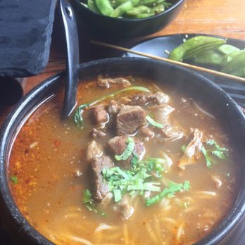 Chat Bar - Spicy beef noodle (sooooo salty AHHH) - Bars Near Me - Unionville, Ontario