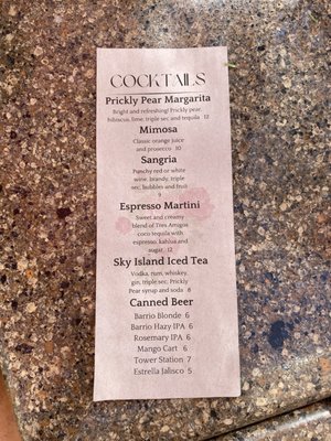 Menu photo 8 Cafe Passe Tucson, AZ