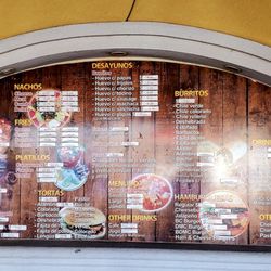 Taqueria Guadalajara - Outside menu