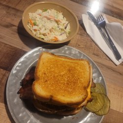 Border Bar Pizza Parlor - Grilled cheese clad burger
