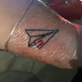 Old Tradition Tattoo - Paper Airplane done by other artist - Piercing Near Me - Los Angeles, California Old Tradition Tattoo - Paper Airplane done by other artist - Piercing Near Me - Los Angeles, California