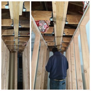 wal contracting - new 22ft lvl beam installed to remove load bearing wall - General Contractors Near Me wal contracting - new 22ft lvl beam installed to remove load bearing wall - General Contractors Near Me