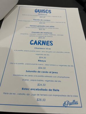 Menu photo 2 DPaellas San Juan, PR Menu photo 2 DPaellas San Juan, PR