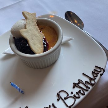 801 Fish - Happy Birthday dessert shared. - Seafood Near Me - Clayton, Missouri 801 Fish - Happy Birthday dessert shared. - Seafood Near Me - Clayton, Missouri