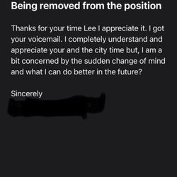 The email I sent in response and got no reply too.