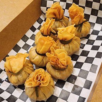 Thara 8 thai cuisine - Golden bags, a round version of an egg roll. Best appetizer ever! - Thai Near Me - Arcadia, California Thara 8 thai cuisine - Golden bags, a round version of an egg roll. Best appetizer ever! - Thai Near Me - Arcadia, California
