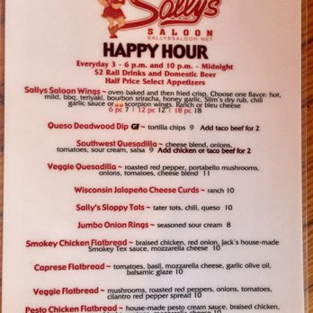 Sally's Saloon - Happy Hour menu - American Near Me - Minneapolis, Minnesota Sally's Saloon - Happy Hour menu - American Near Me - Minneapolis, Minnesota
