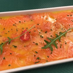 Le Verre Gourmand - " La Marinade de Saumon façon Gravlax à l'Huile Vierge Alexis Munoz " Rien à dire, juste de l'excellence !