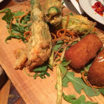 Terroni - Fried ricotta-stuffed zucchini blossoms - Italian Near Me - Toronto, Ontario