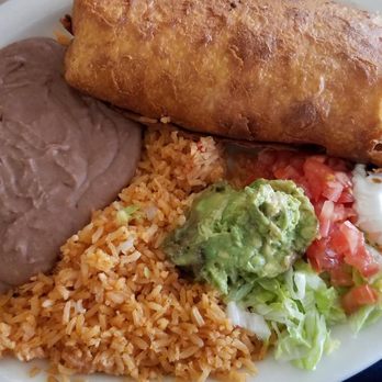Al's Cafe - Chimichanga (my mama)! I cropped out my pants because Imsecure about my weight!! My wife loves the food! - Mexican Near Me - Fresno, California