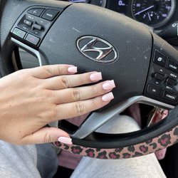 Pink gel x manicure