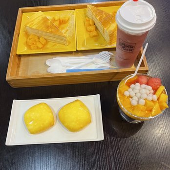 Mango Mango Dessert - S5. Mango Mille Cake, S1. Mango Pancake - Desserts Near Me - Plano, Texas