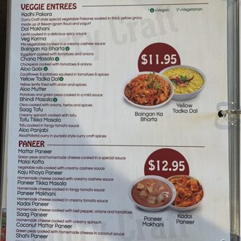 Curry Craft - Menu 8/2019 - Indian Near Me - San Marcos, California