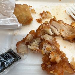 Summer Palace - There were bit of chicken in the sesame chicken but we couldn't figure out what the slimy goop was