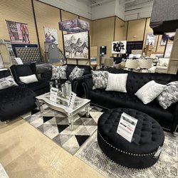 5th Avenue Furniture - Gorgeous Black Velvet Collection