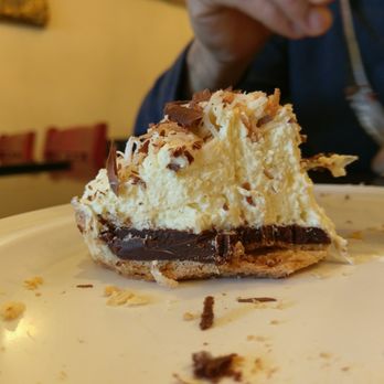Bella Bakery - Cross section of chocolate coconut creme tart - Bakeries Near Me - Calistoga, California