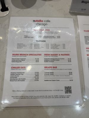 Menu photo 2 Nutella Cafe Chicago, IL Menu photo 2 Nutella Cafe Chicago, IL