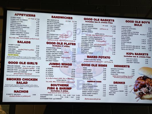 Menu photo 1 Good Ole Boy's BBQ Sylacauga, AL Menu photo 1 Good Ole Boy's BBQ Sylacauga, AL