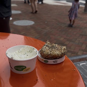 PopUp Bagels - Everything bagel and scallion cream cheese - Bagels Near Me - Bethesda, Maryland PopUp Bagels - Everything bagel and scallion cream cheese - Bagels Near Me - Bethesda, Maryland