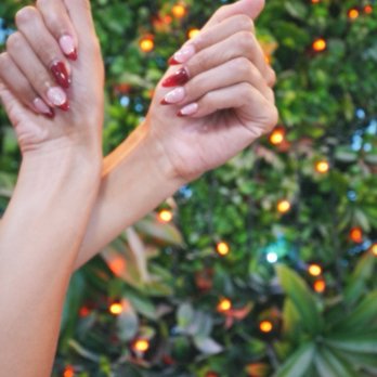 Lavish Nail Bar - Red nail set - Waxing Near Me - Garden Grove, California