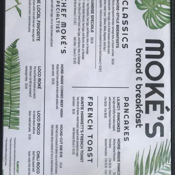 Moke's Bread & Breakfast - Menu - Breakfast & Brunch Near Me - Kailua, Hawaii