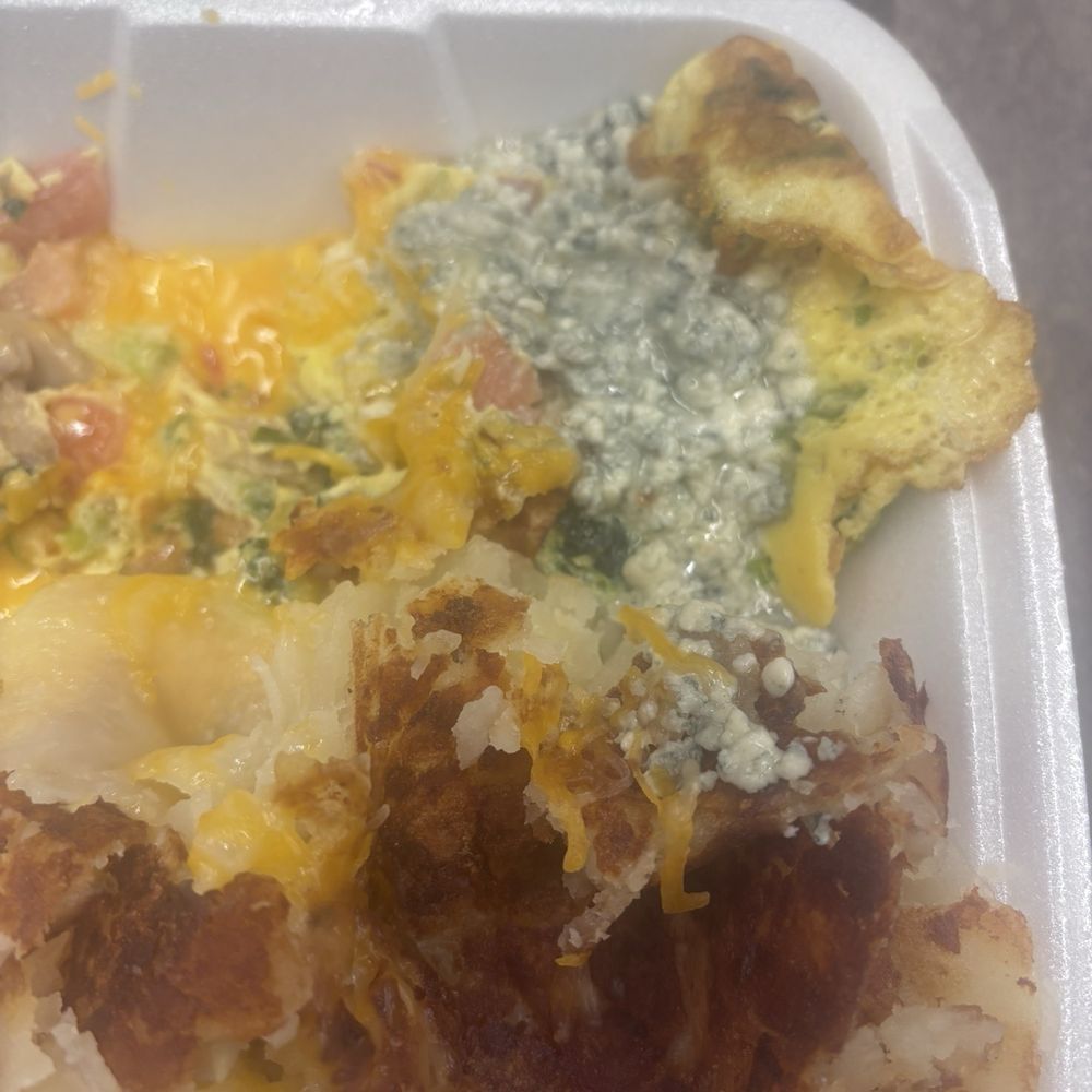 Spanish Omelette with blue cheese I didn't ask for Spanish Omelette with blue cheese I didn't ask for