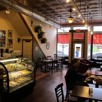 Knuth Brewing Company - The coffeehouse side of the restaurant has plenty of seating and a restored tin ceiling. - Coffee & Tea Near Me - Ripon, Wisconsin