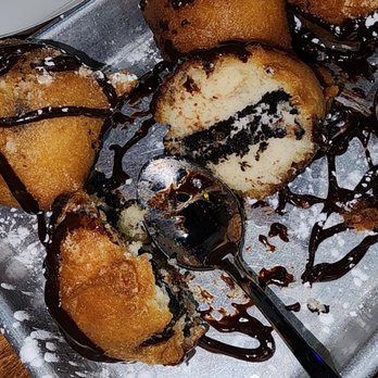 Hoodoo Brown BBQ - Fried Oreos Sliced in half. - Barbeque Near Me - Ridgefield, Connecticut