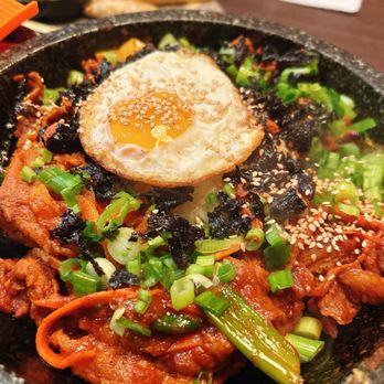 K-Street - Spicy Pork Dolsot (제육 돌솥 비빔밥) - Korean Near Me - Glendale, California K-Street - Spicy Pork Dolsot (제육 돌솥 비빔밥) - Korean Near Me - Glendale, California