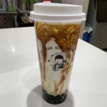 Gotcha Tea House - 3. Brown Sugar Fresh Milk with Boba & Cheese Foam - Tea Rooms Near Me - Rosemead, California