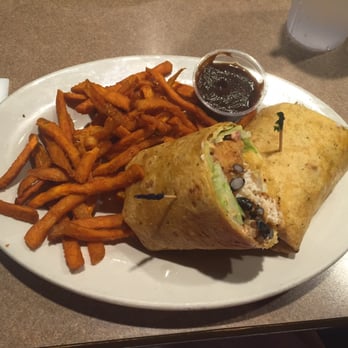 The Palms Grill & Bar - Southwest chicken wrap and sweet potato fries - Bars Near Me - Newberry, South Carolina The Palms Grill & Bar - Southwest chicken wrap and sweet potato fries - Bars Near Me - Newberry, South Carolina