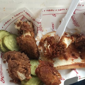 Haven Hot Chicken - Tender roulette, hot is definitely hot! - Chicken Shop Near Me - New Haven, Connecticut Haven Hot Chicken - Tender roulette, hot is definitely hot! - Chicken Shop Near Me - New Haven, Connecticut