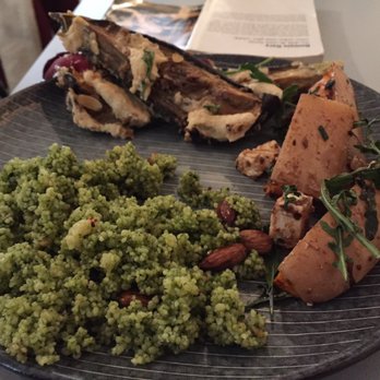 Lavinia Good Food - The salad bar: couscous and almonds, roasted pumpkins, and roasted eggplants and cheese. - Breakfast & Brunch Near Me - Amsterdam, New Hampshire