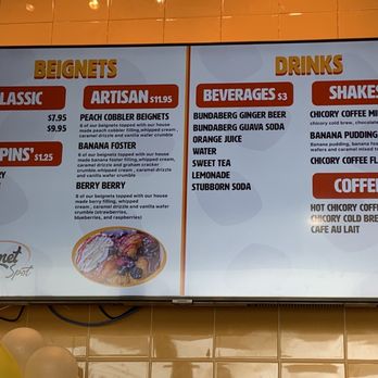 Beignet Spot - Menu (right side) - Coffee & Tea Near Me - Riverside, California Beignet Spot - Menu (right side) - Coffee & Tea Near Me - Riverside, California