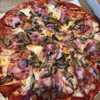 Pizzaville - Large Canadian Bacon & Mushroom - Pizza Near Me - Bakersfield, California