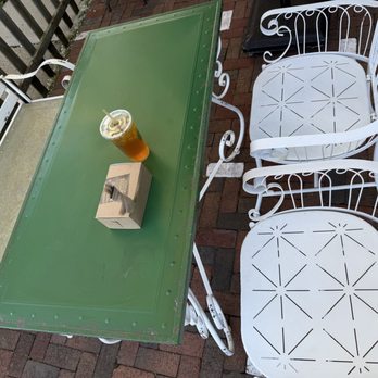 Witches Brew Coffee House - I consumed my take-out order at the table outside (no waiters though) - Vegan Near Me - West Hempstead, New York Witches Brew Coffee House - I consumed my take-out order at the table outside (no waiters though) - Vegan Near Me - West Hempstead, New York