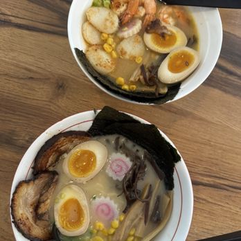 Hokkaido Ramen - Top is seafood ramen and bottom is Tonkotsu - Ramen Near Me - Kill Devil Hills, North Carolina Hokkaido Ramen - Top is seafood ramen and bottom is Tonkotsu - Ramen Near Me - Kill Devil Hills, North Carolina